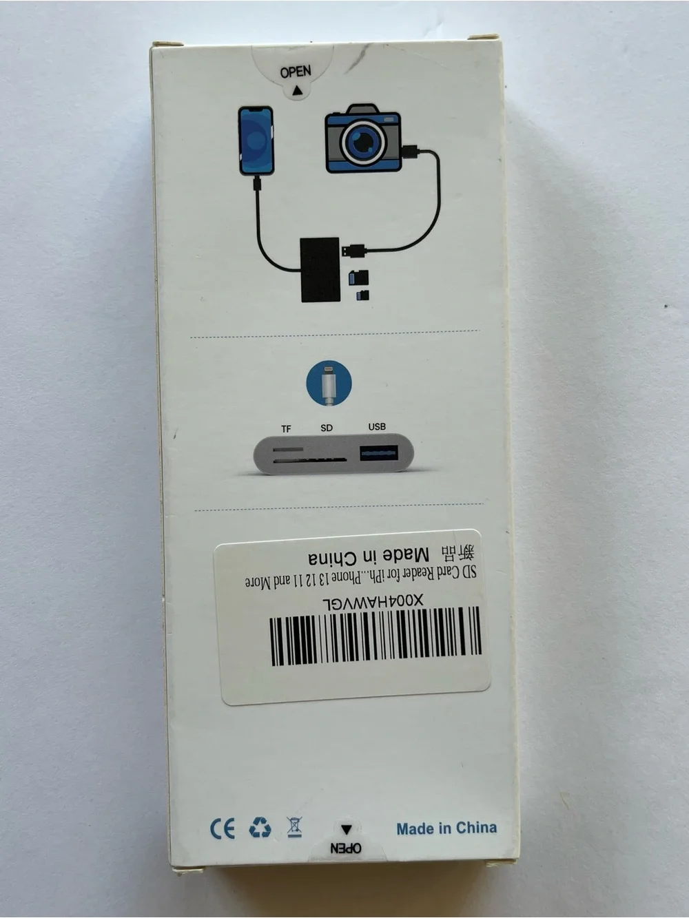 SD/ TF CARD CAMERA READER FOR IPHONE/IPAD